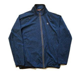 Champion Blue Zip Jacket Sz M Spandex Polyester
